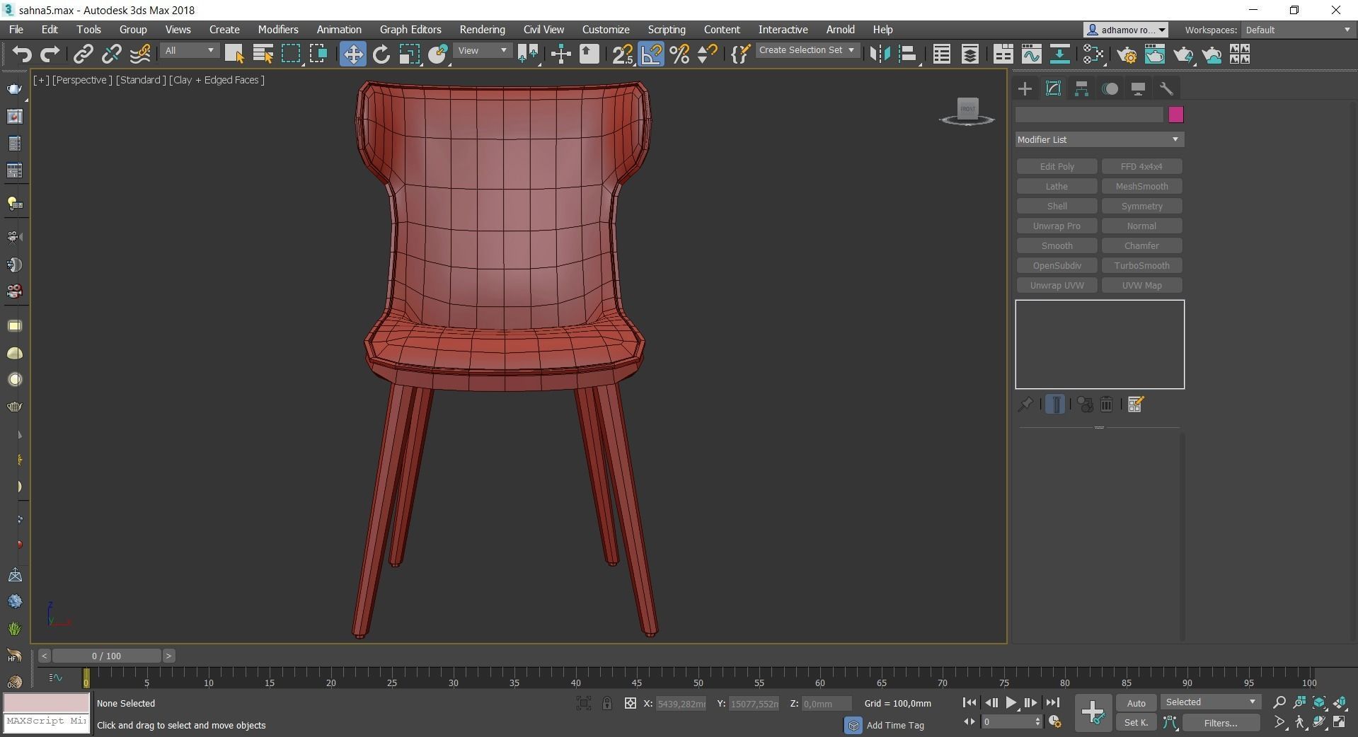 Chairs collection 3d model 10 piece Low-poly 3D model_40