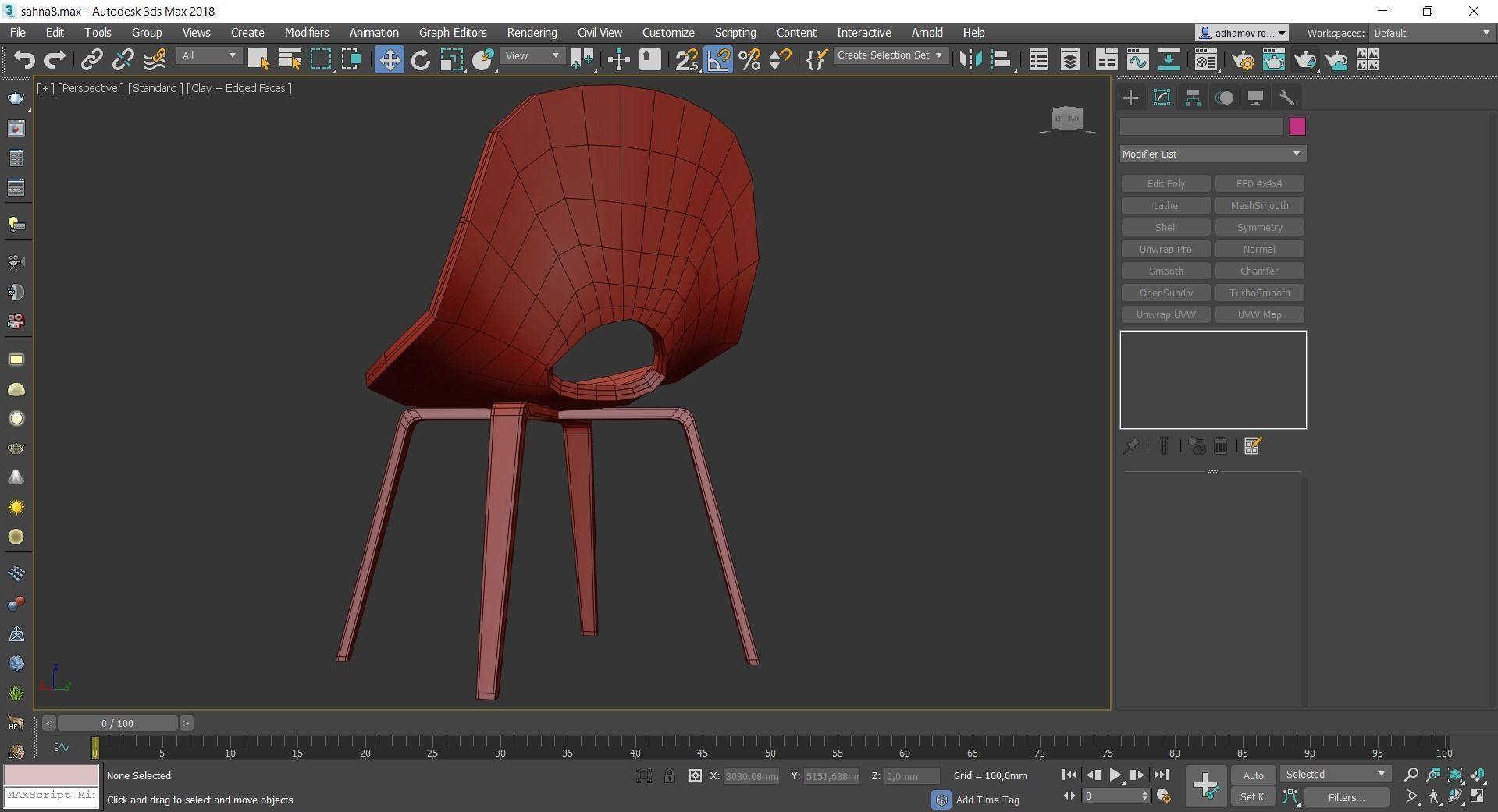Chairs collection 3d model 10 piece Low-poly 3D model_19