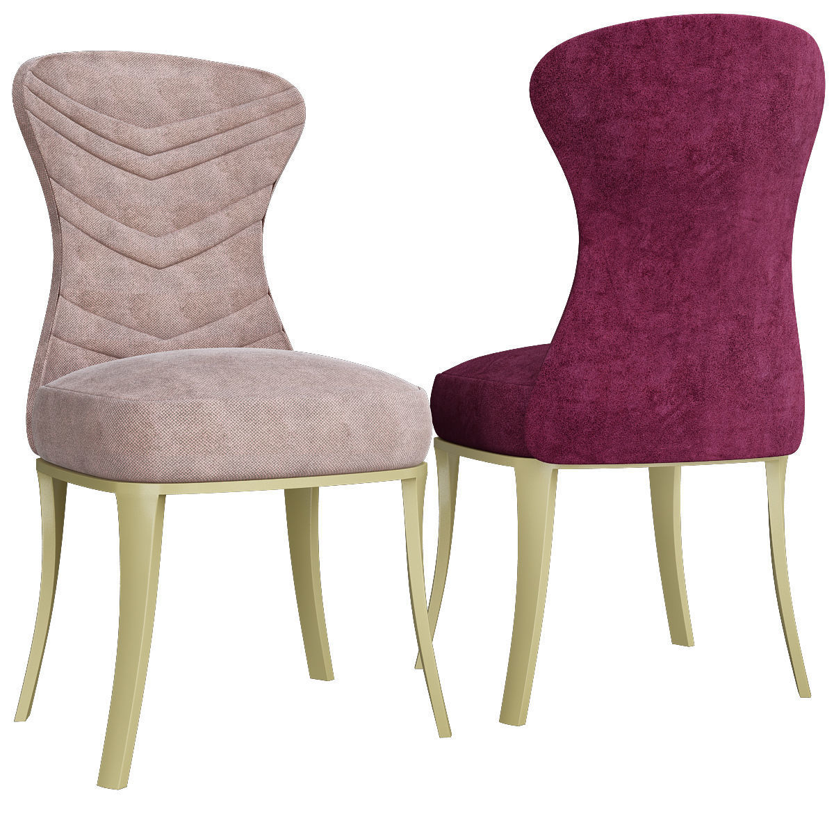 Chairs collection 3d model 10 piece Low-poly 3D model_11