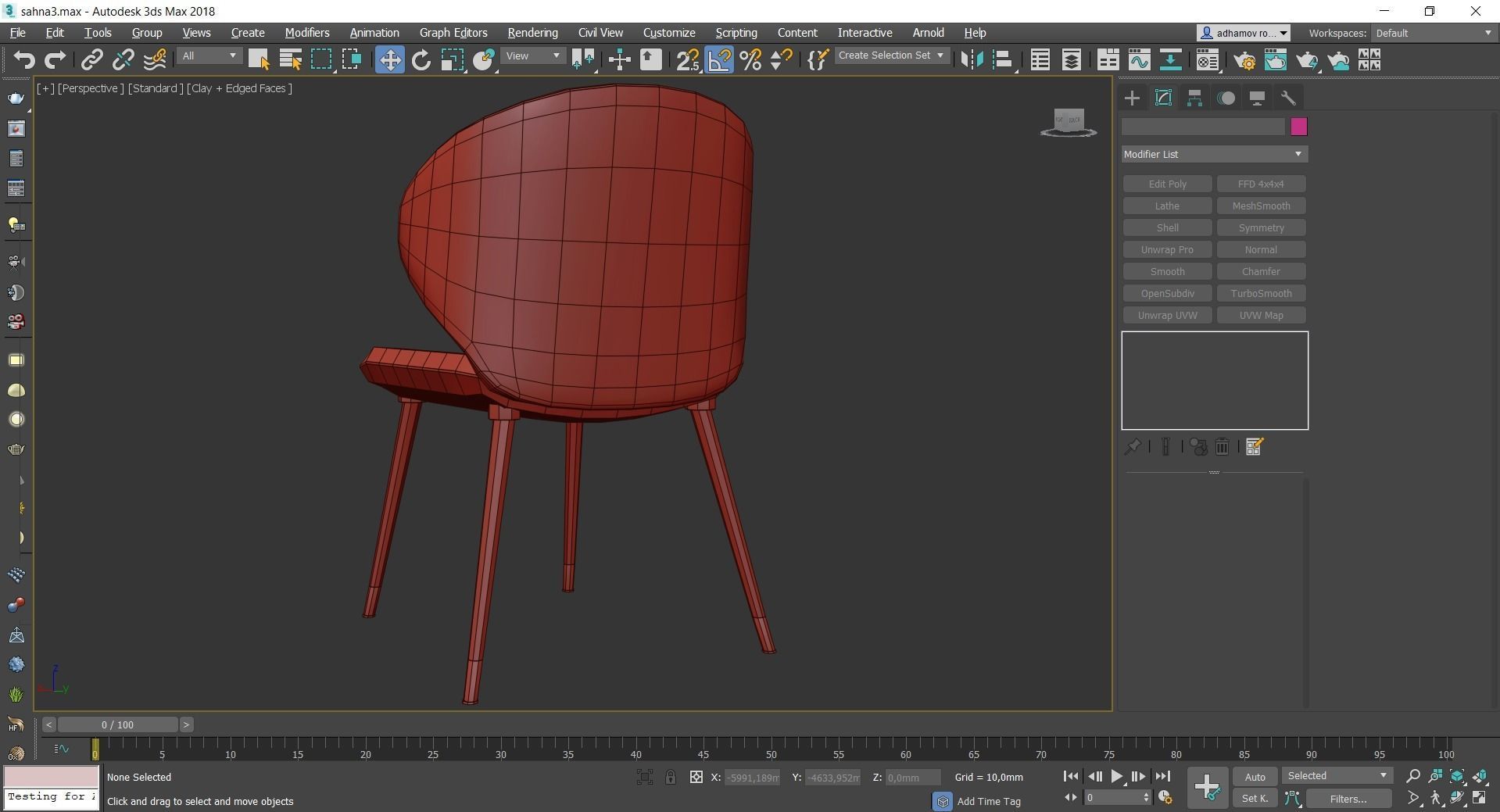 Chairs collection 3d model 10 piece Low-poly 3D model_49