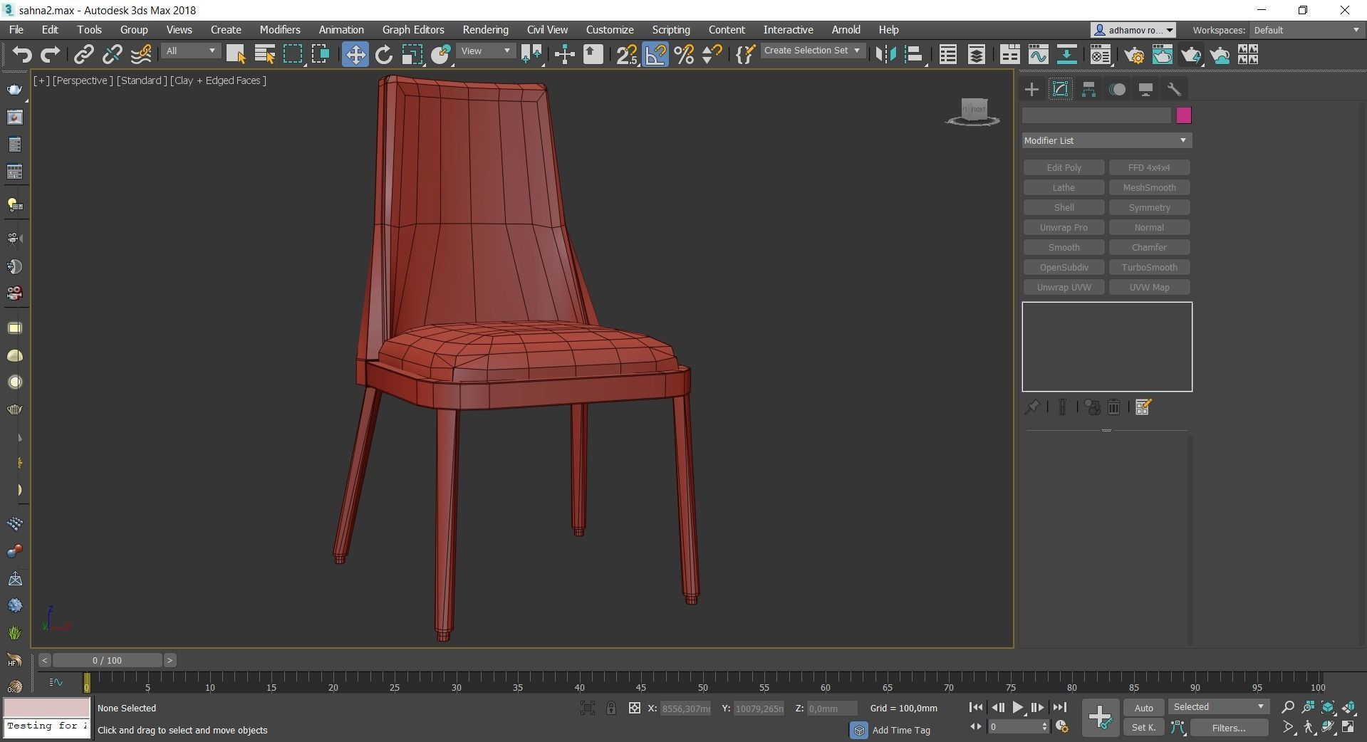 Chairs collection 3d model 10 piece Low-poly 3D model_35