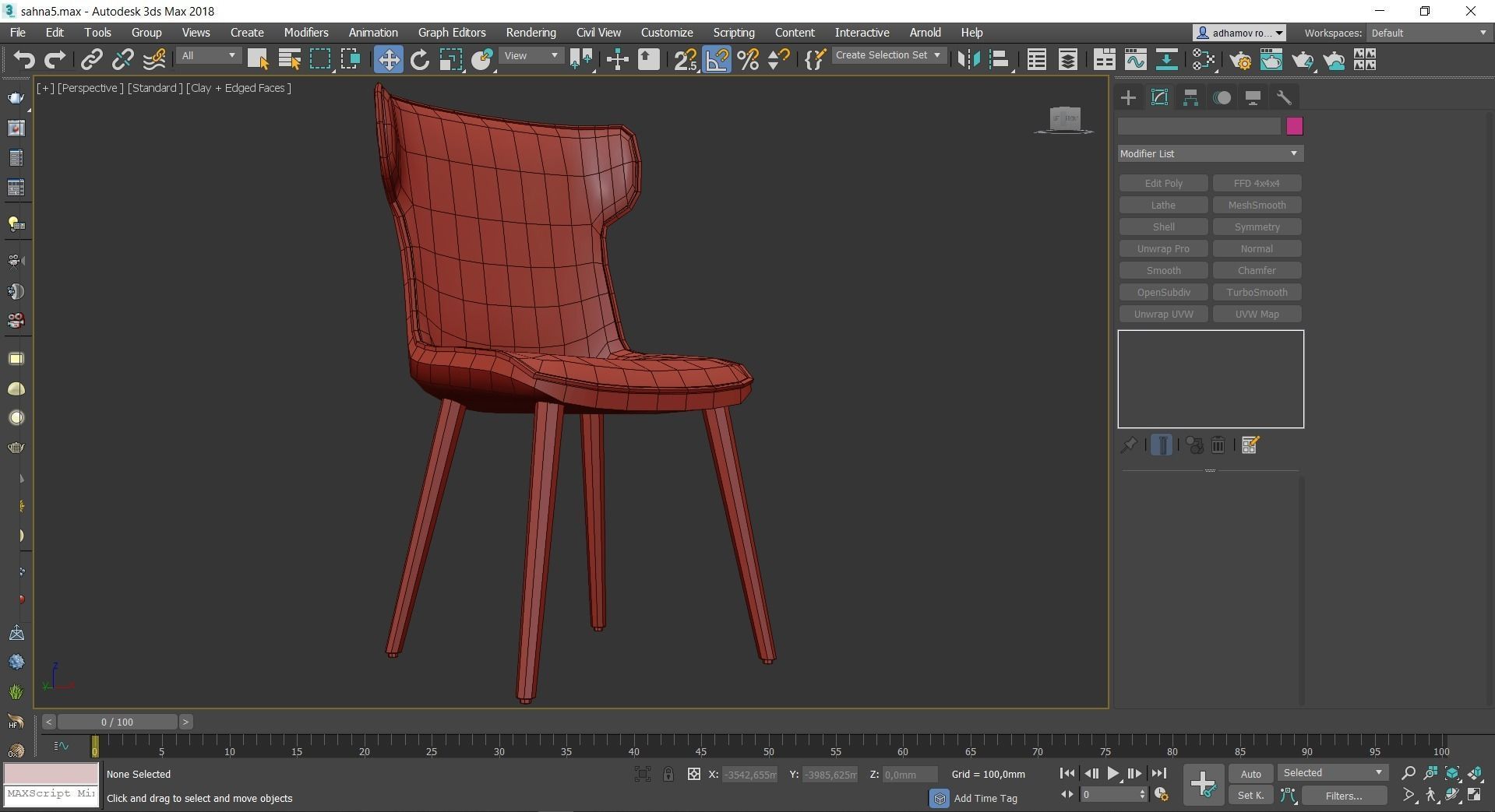 Chairs collection 3d model 10 piece Low-poly 3D model_38