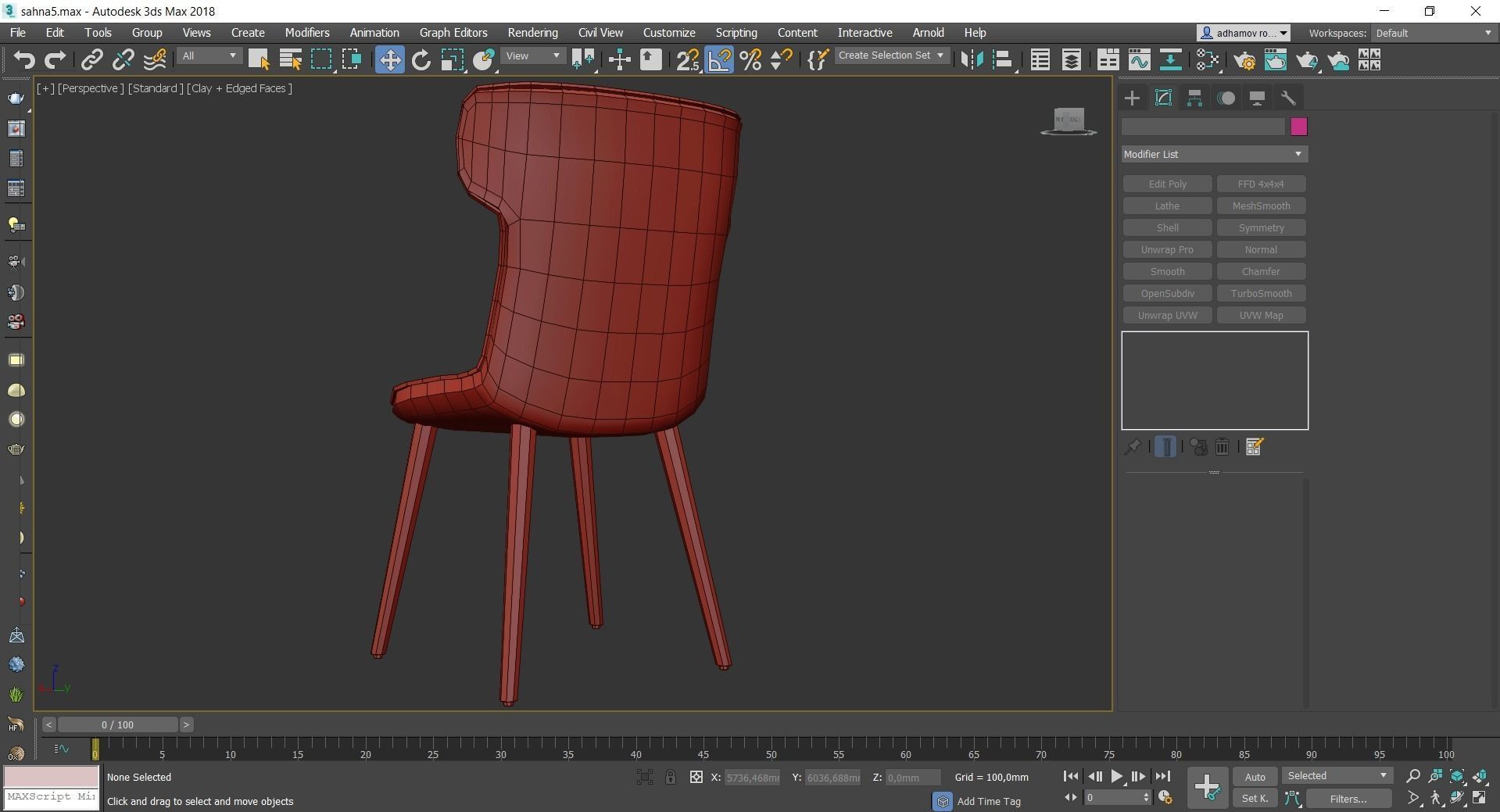Chairs collection 3d model 10 piece Low-poly 3D model_39