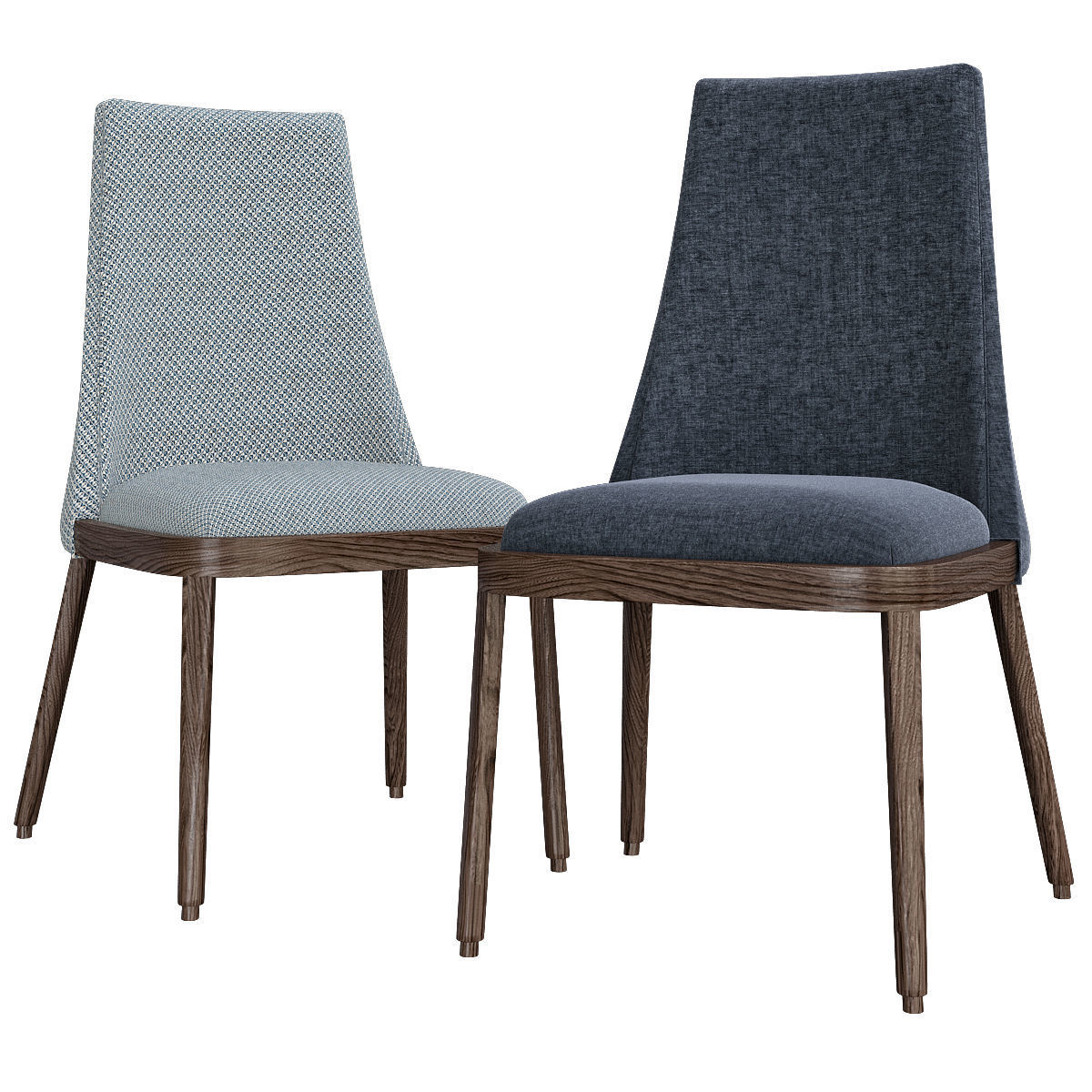 Chairs collection 3d model 10 piece Low-poly 3D model_31