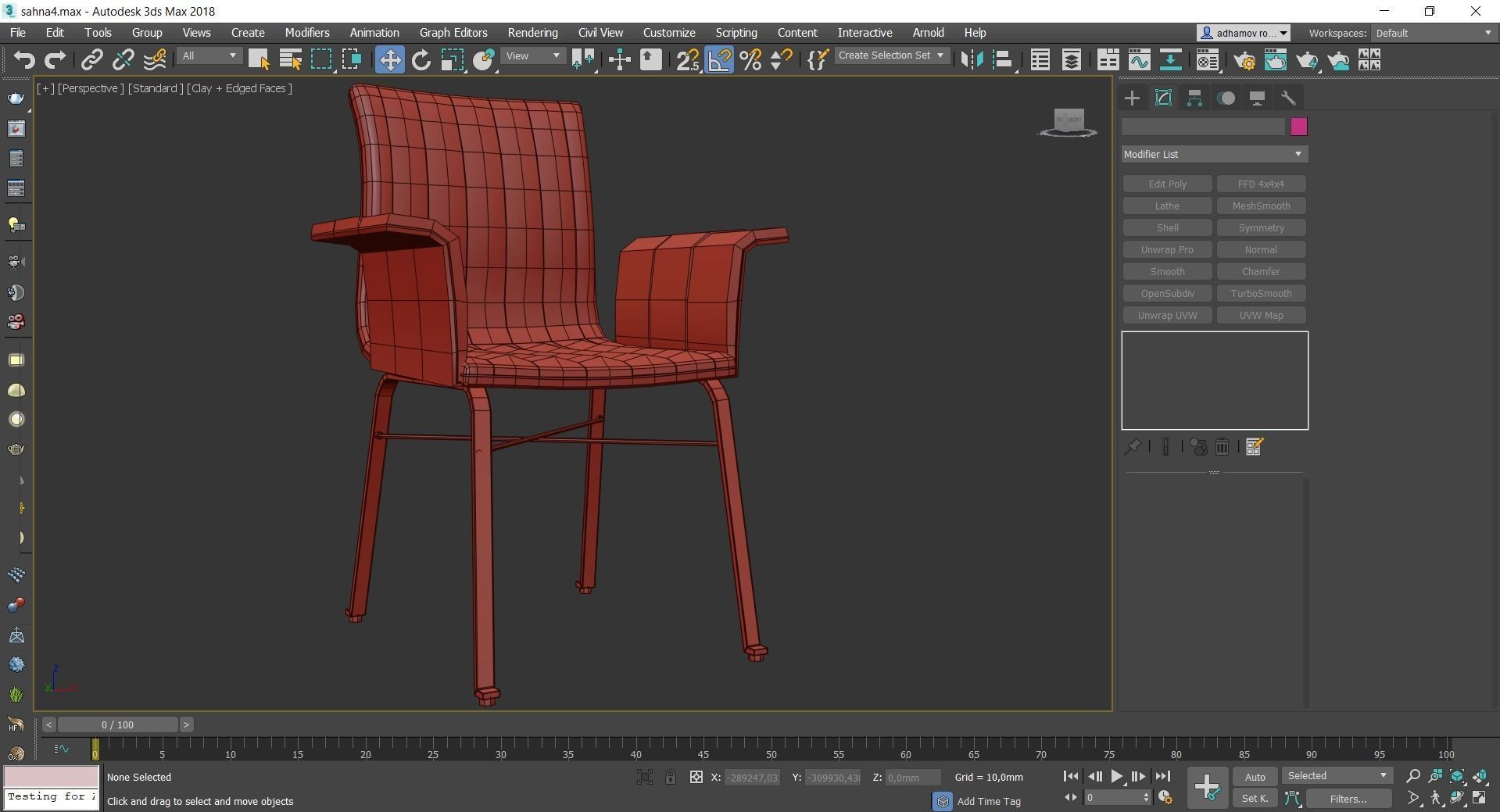 Chairs collection 3d model 10 piece Low-poly 3D model_30