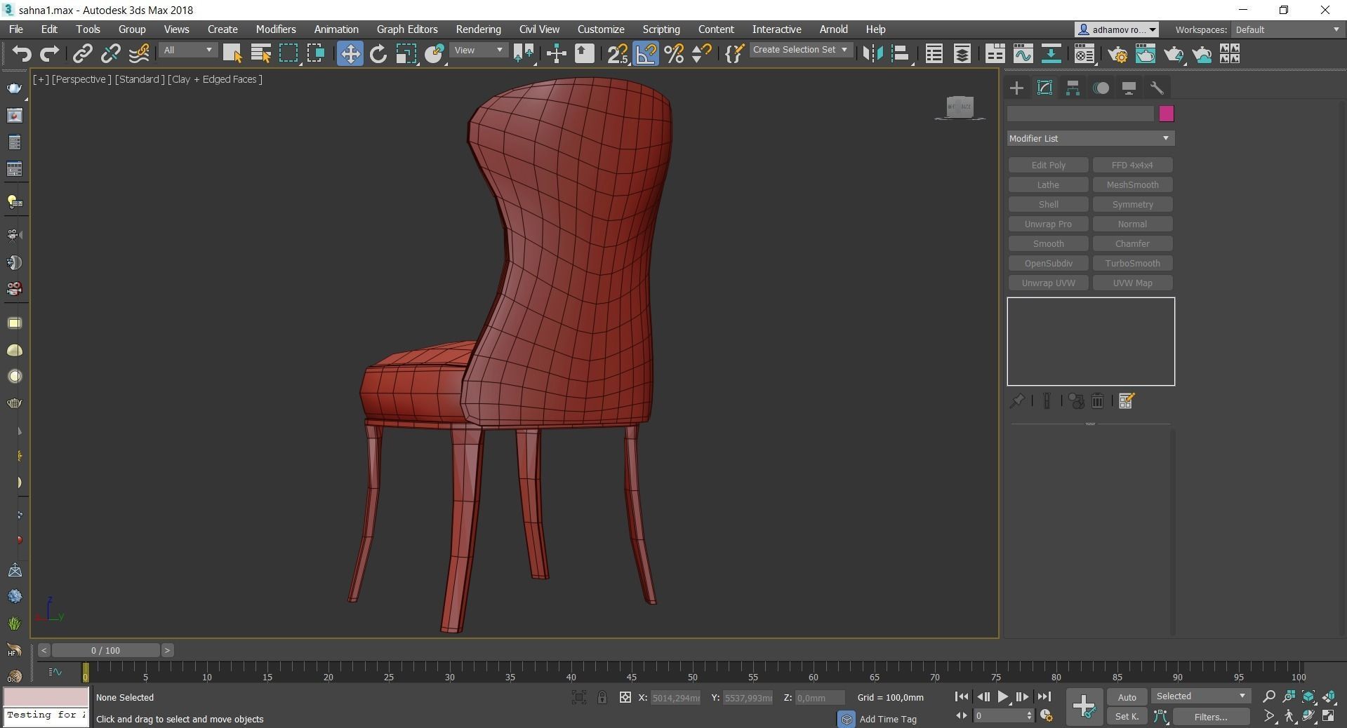 Chairs collection 3d model 10 piece Low-poly 3D model_14