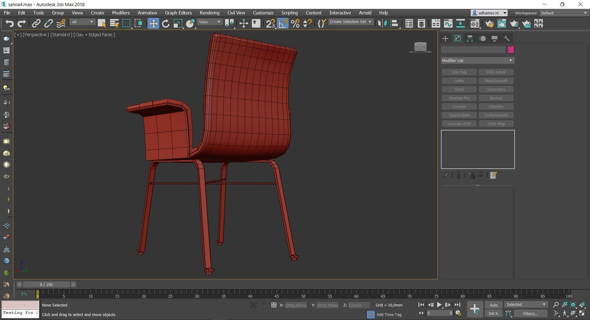 Chairs collection 3d model 10 piece Low-poly 3D model_29