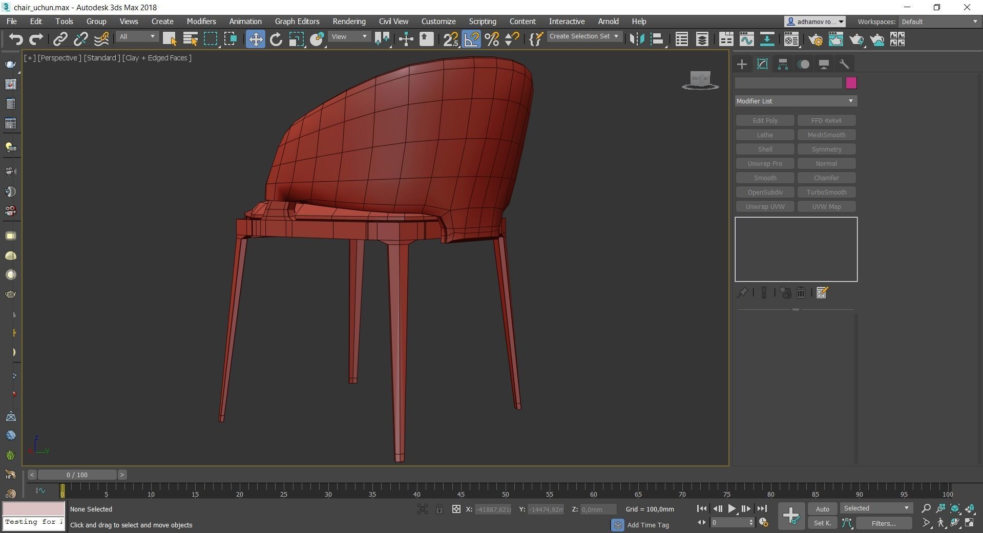 Chairs collection 3d model 10 piece Low-poly 3D model_43