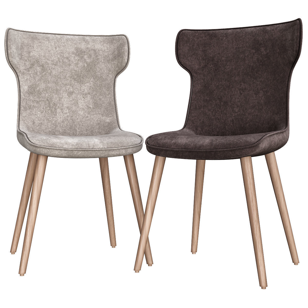 Chairs collection 3d model 10 piece Low-poly 3D model_36