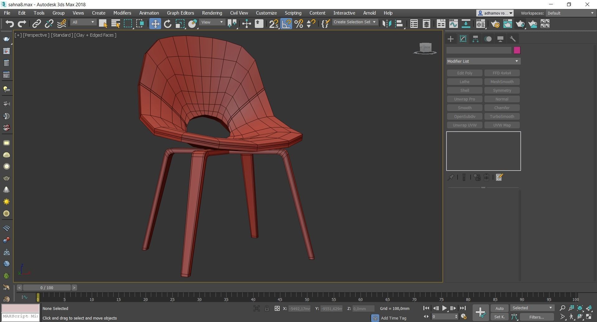 Chairs collection 3d model 10 piece Low-poly 3D model_20