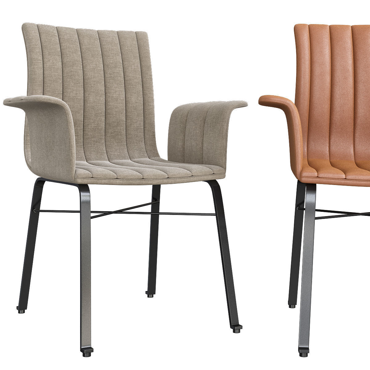 Chairs collection 3d model 10 piece Low-poly 3D model_26