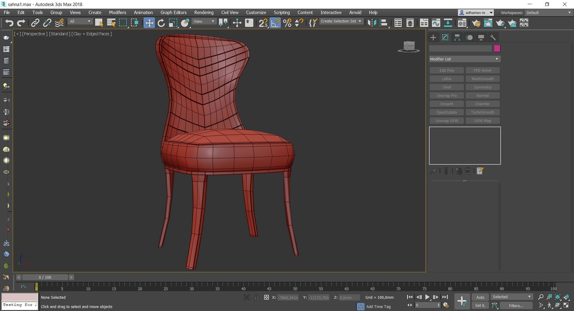 Chairs collection 3d model 10 piece Low-poly 3D model_15