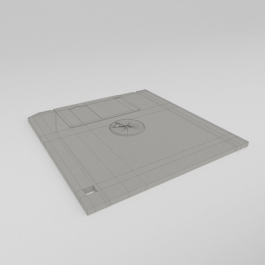 Floppy Disk Storage Low-poly 3D model_6