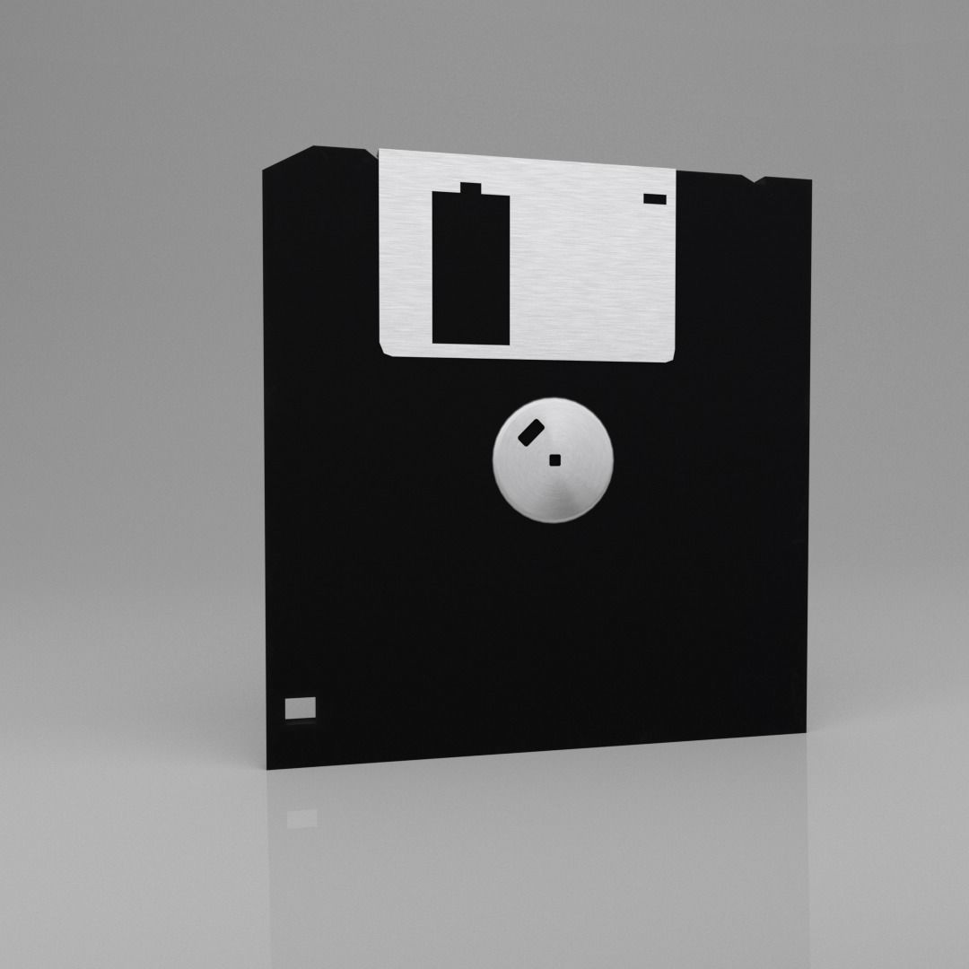 Floppy Disk Storage Low-poly 3D model_2