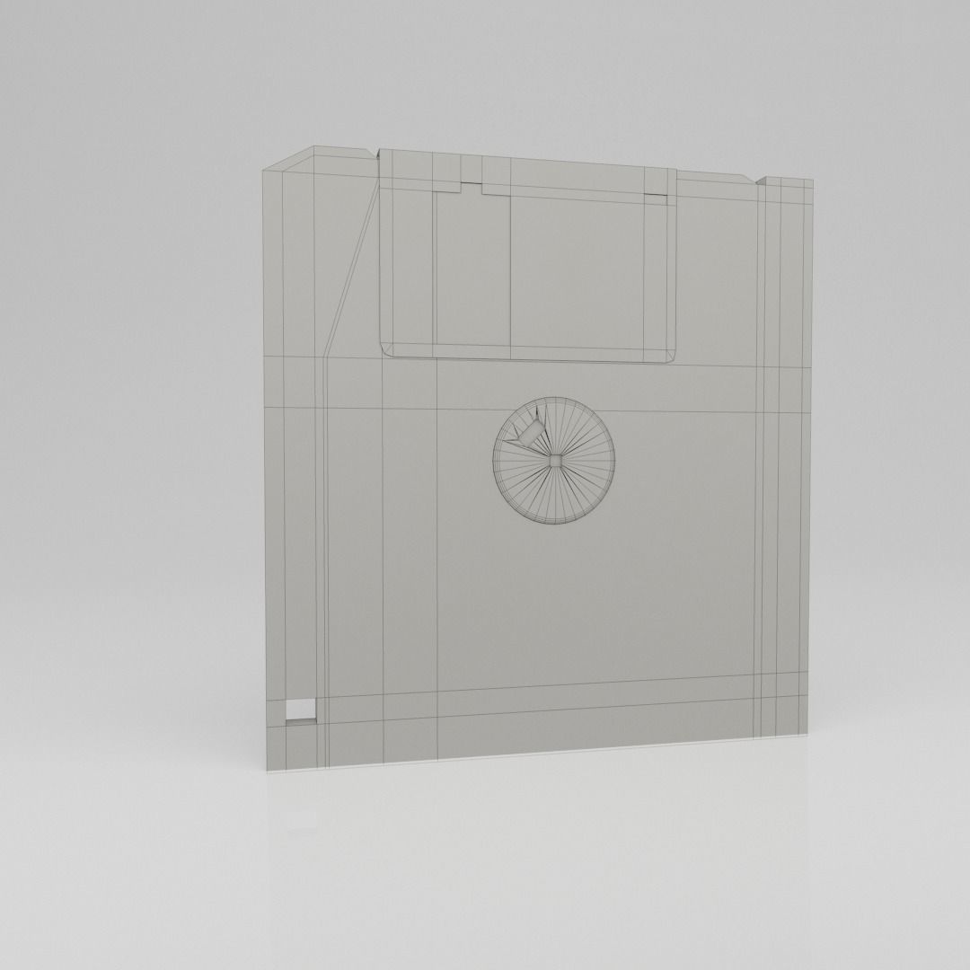 Floppy Disk Storage Low-poly 3D model_8