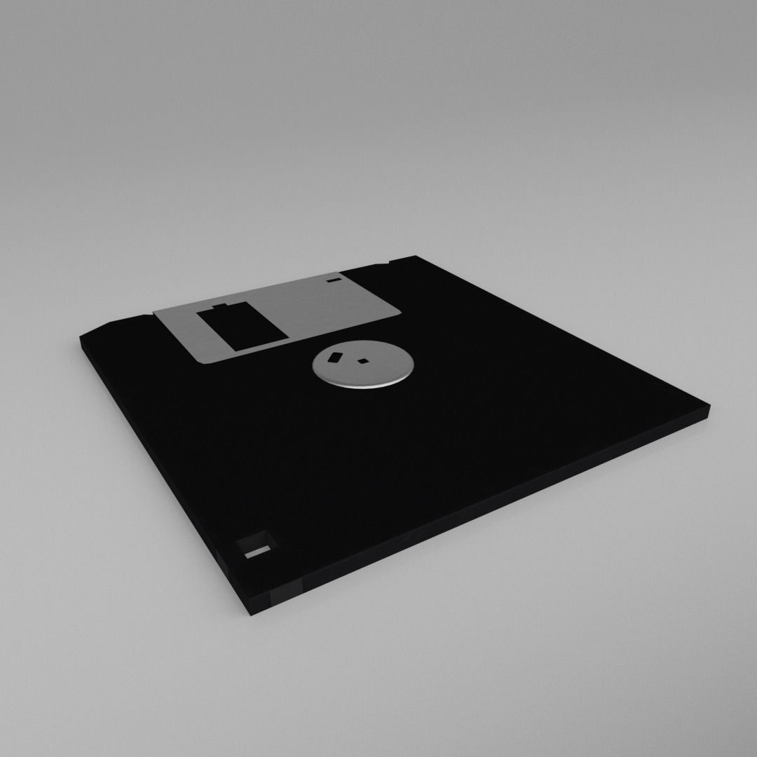 Floppy Disk Storage Low-poly 3D model_4