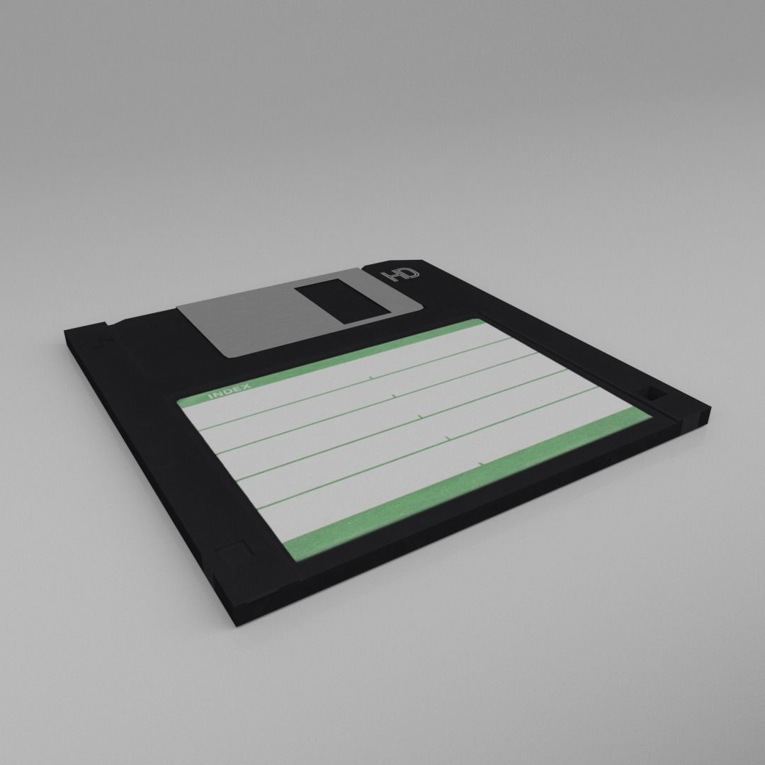 Floppy Disk Storage Low-poly 3D model_3