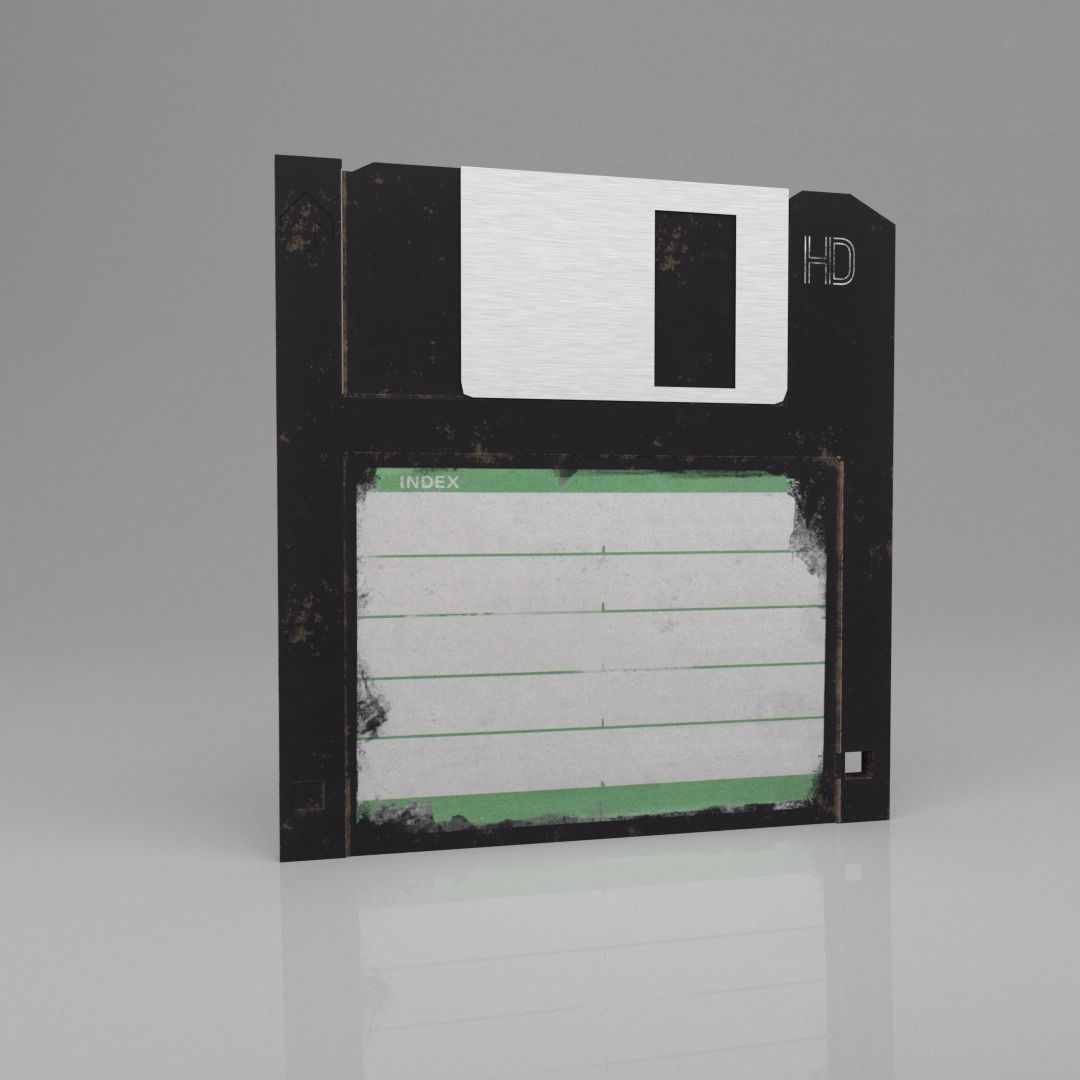 Floppy Disk Storage Low-poly 3D model_5