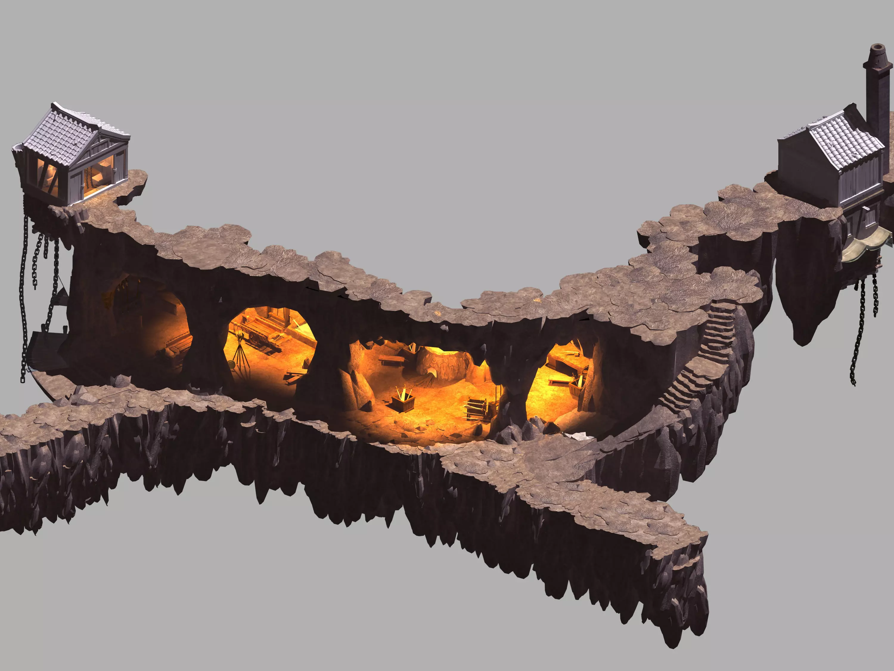 Game Mountain Architecture - Blacksmith House 12 3D model