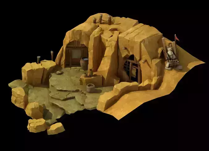 Game Mountain building - cave dwelling