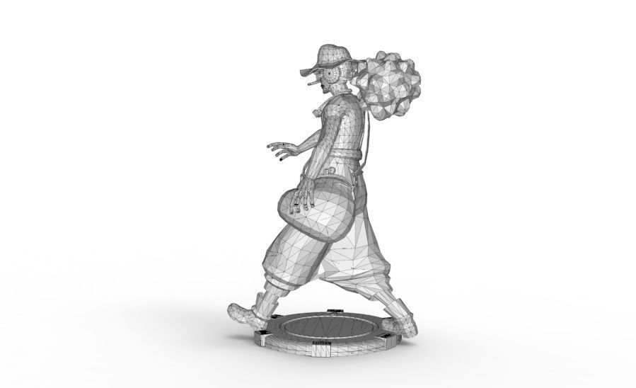 Usopp - Tough Walk Pose 3D print model_15