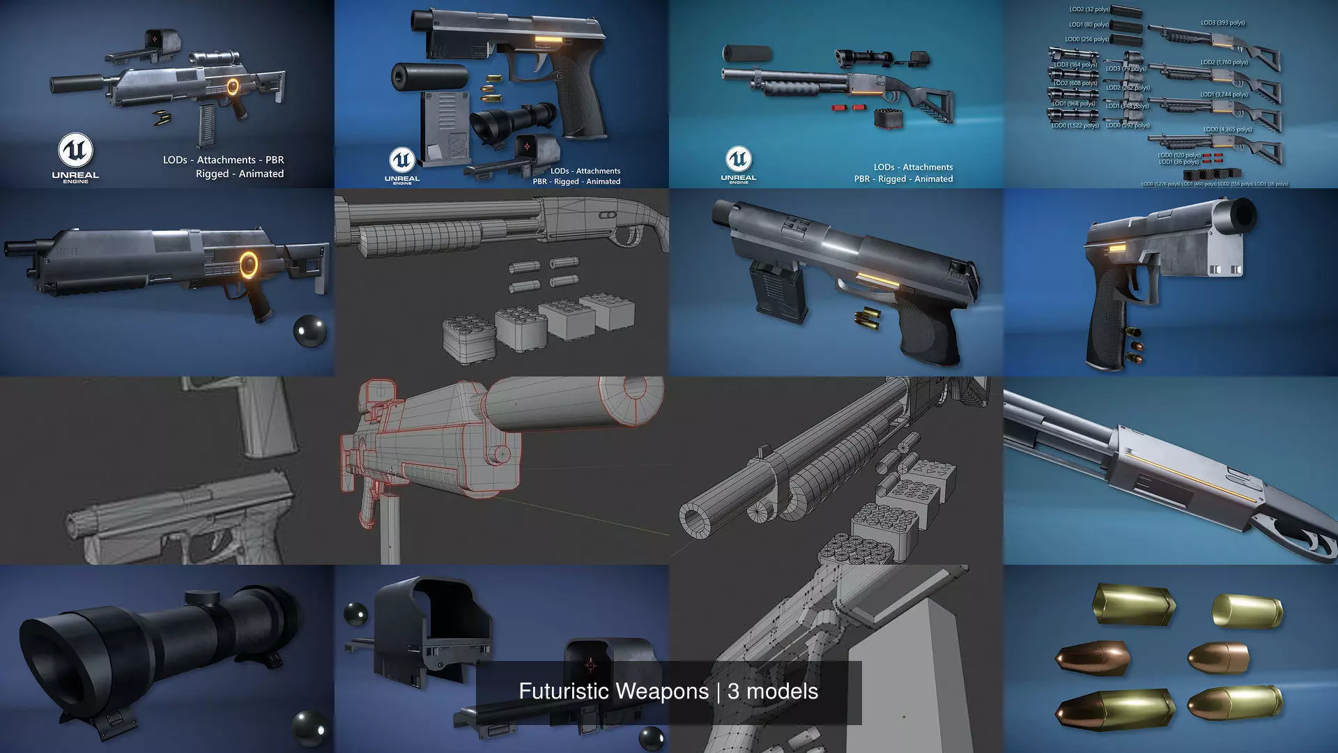 Futuristic Weapons 3D Model Collection_4