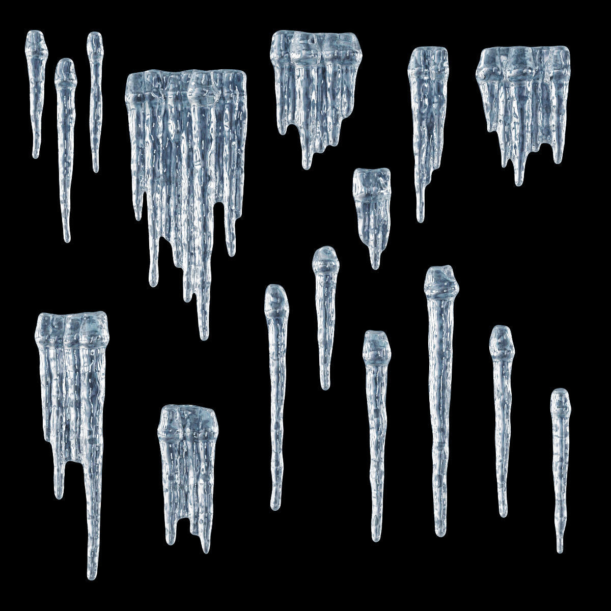 Icicles 3D model_1