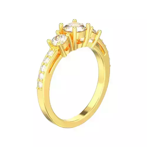 Engagement three 3 stone diamond ring