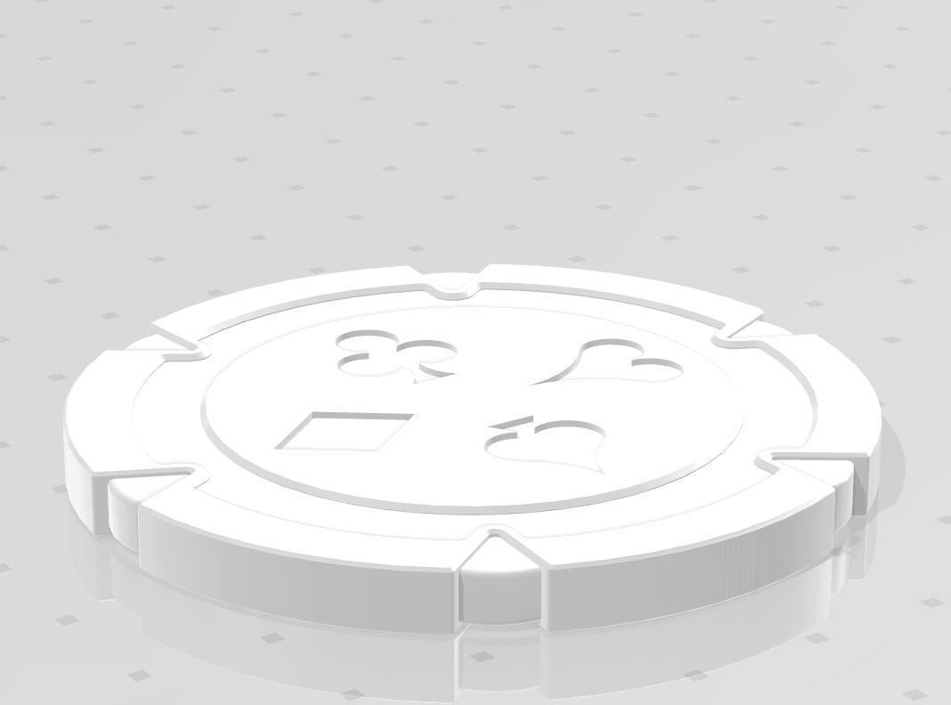 Set of 3D printable poker chips 3D print model_11
