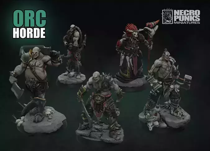 ORC HORDE set 3D print model