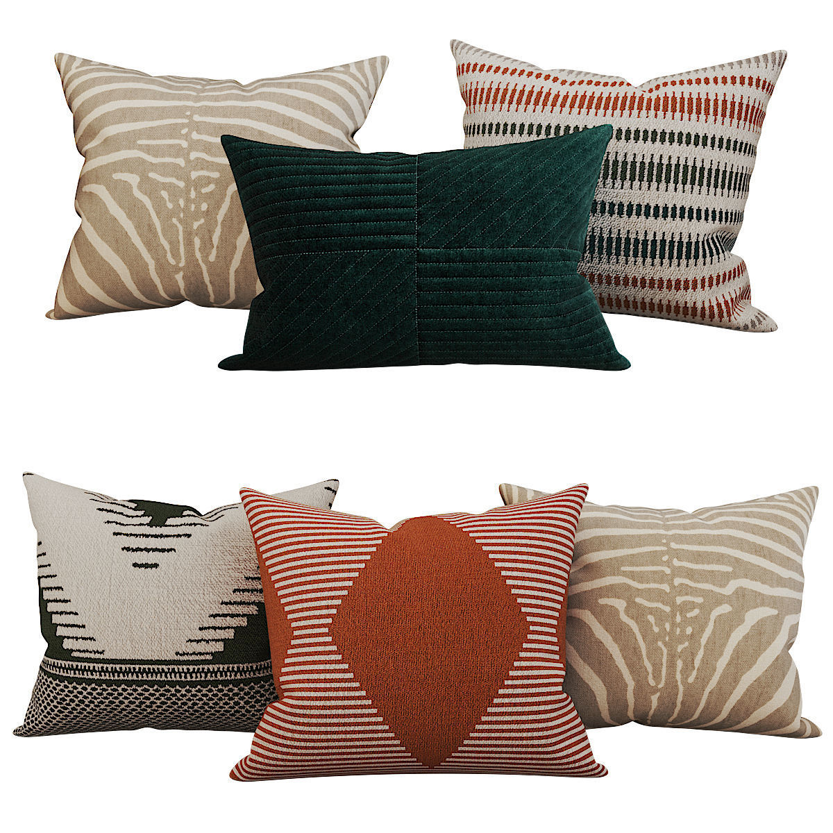 Decorative set pillow HM 3D model_4
