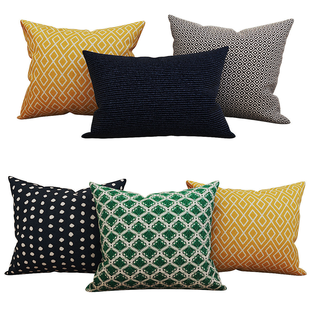 Decorative set pillow HM 3D model_8