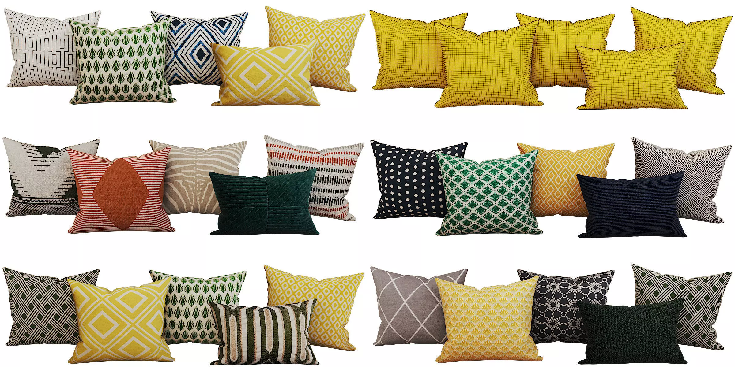 Decorative set pillow HM 3D model_0