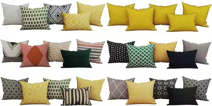 Decorative set pillow HM 3D model