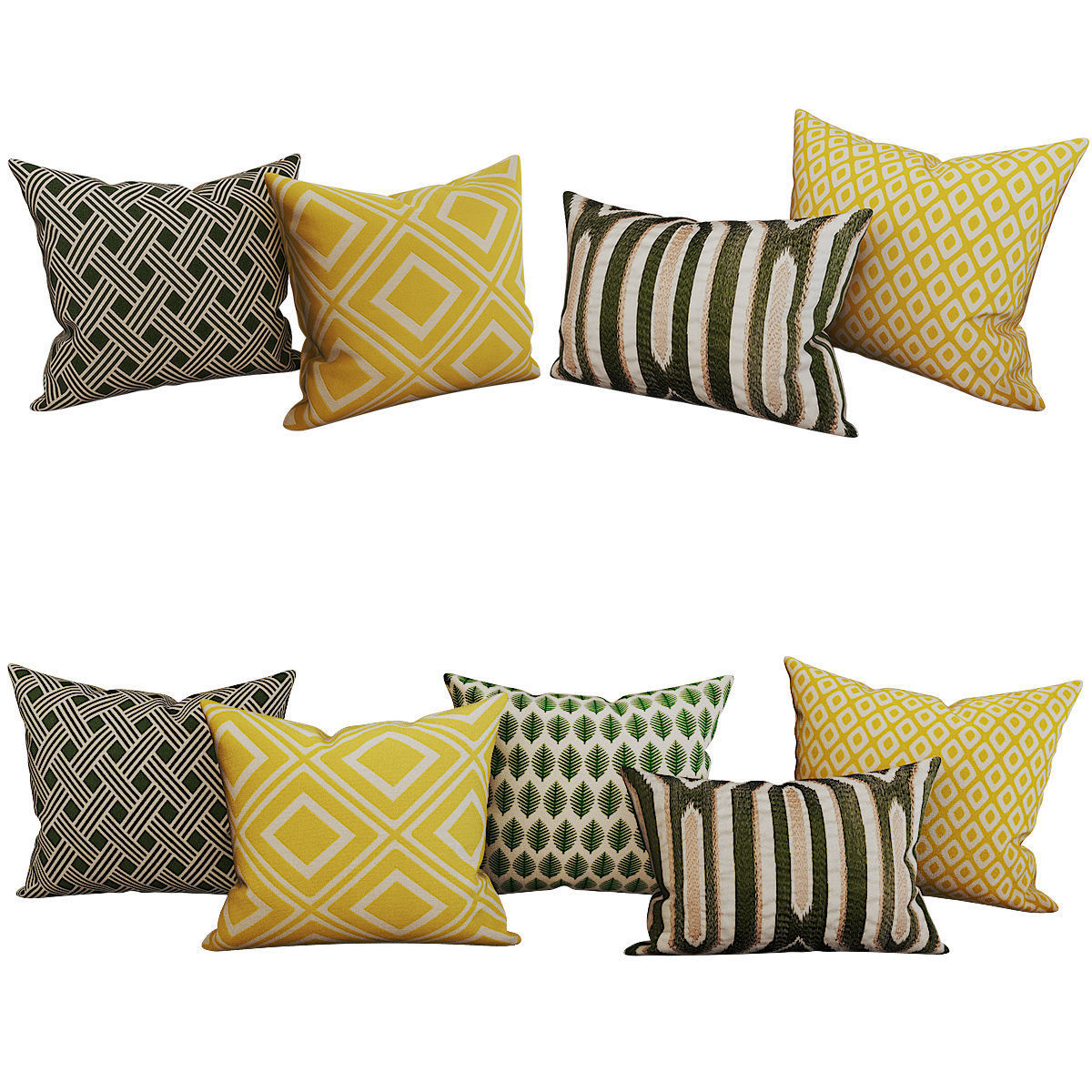 Decorative set pillow HM 3D model_1