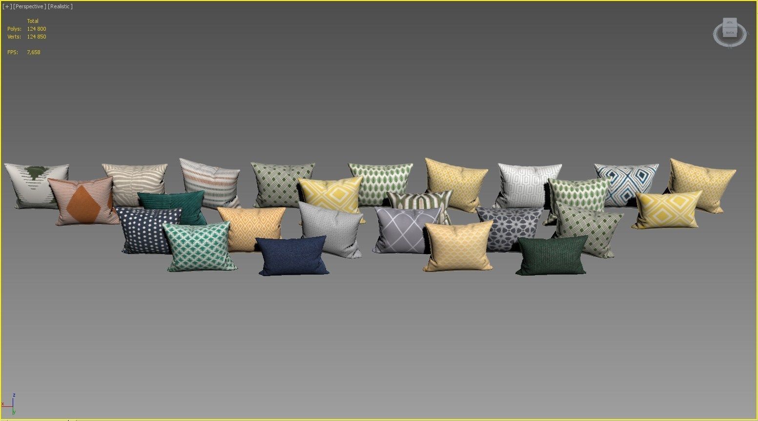 Decorative set pillow HM 3D model_12