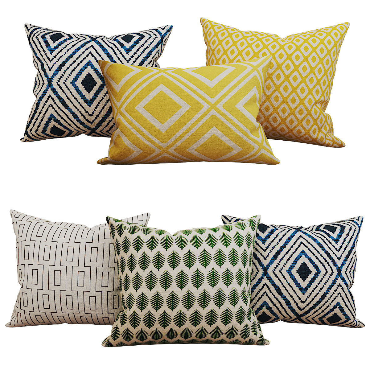 Decorative set pillow HM 3D model_6