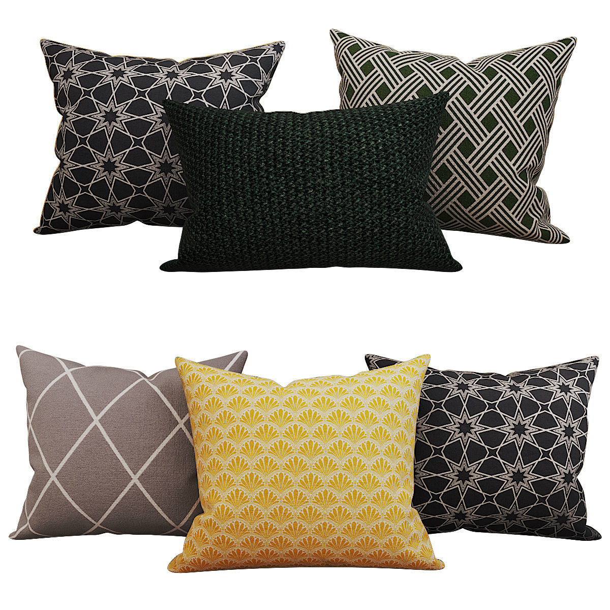 Decorative set pillow HM 3D model_10