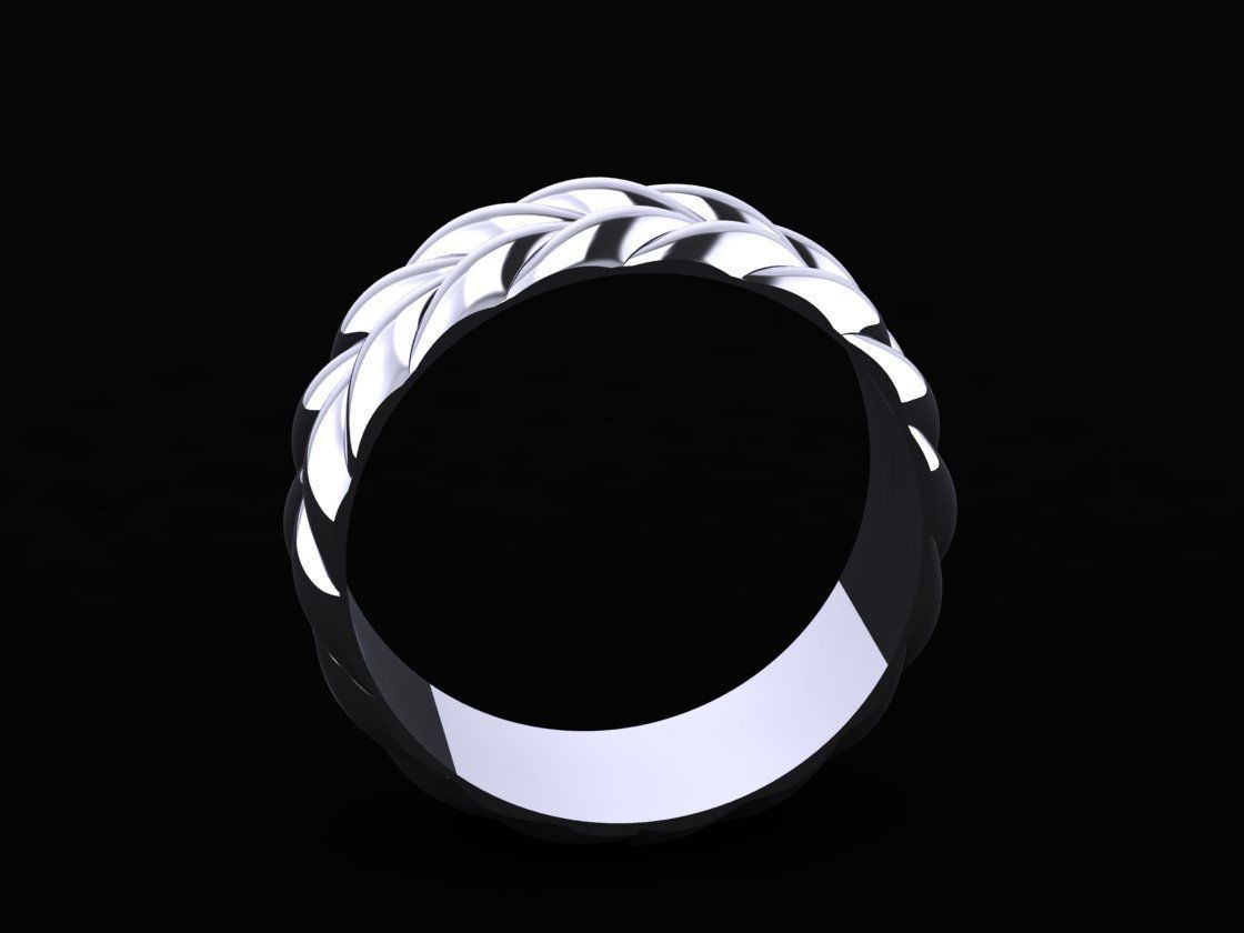 David Yurman Chevron Band Rings in USA Size 3D print model_2