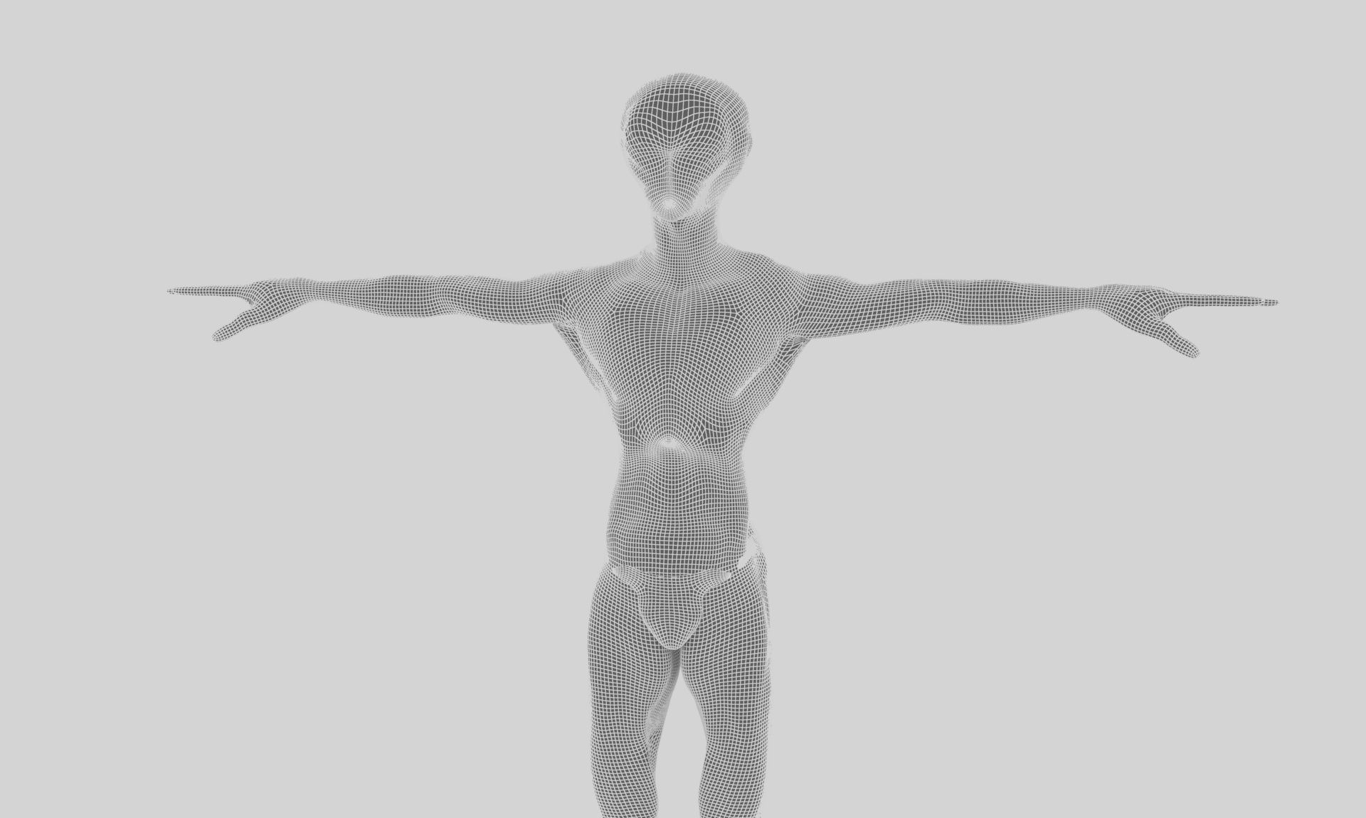 Monster 3 humanoid alien Low-poly 3D model_11