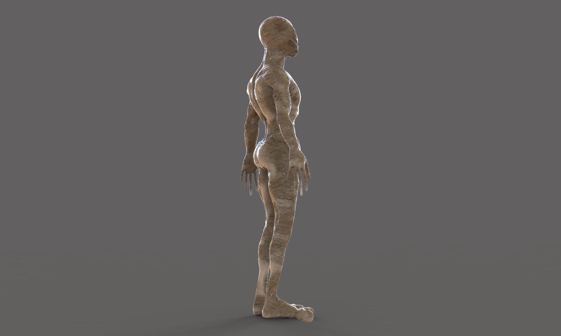 Monster 3 humanoid alien Low-poly 3D model_7