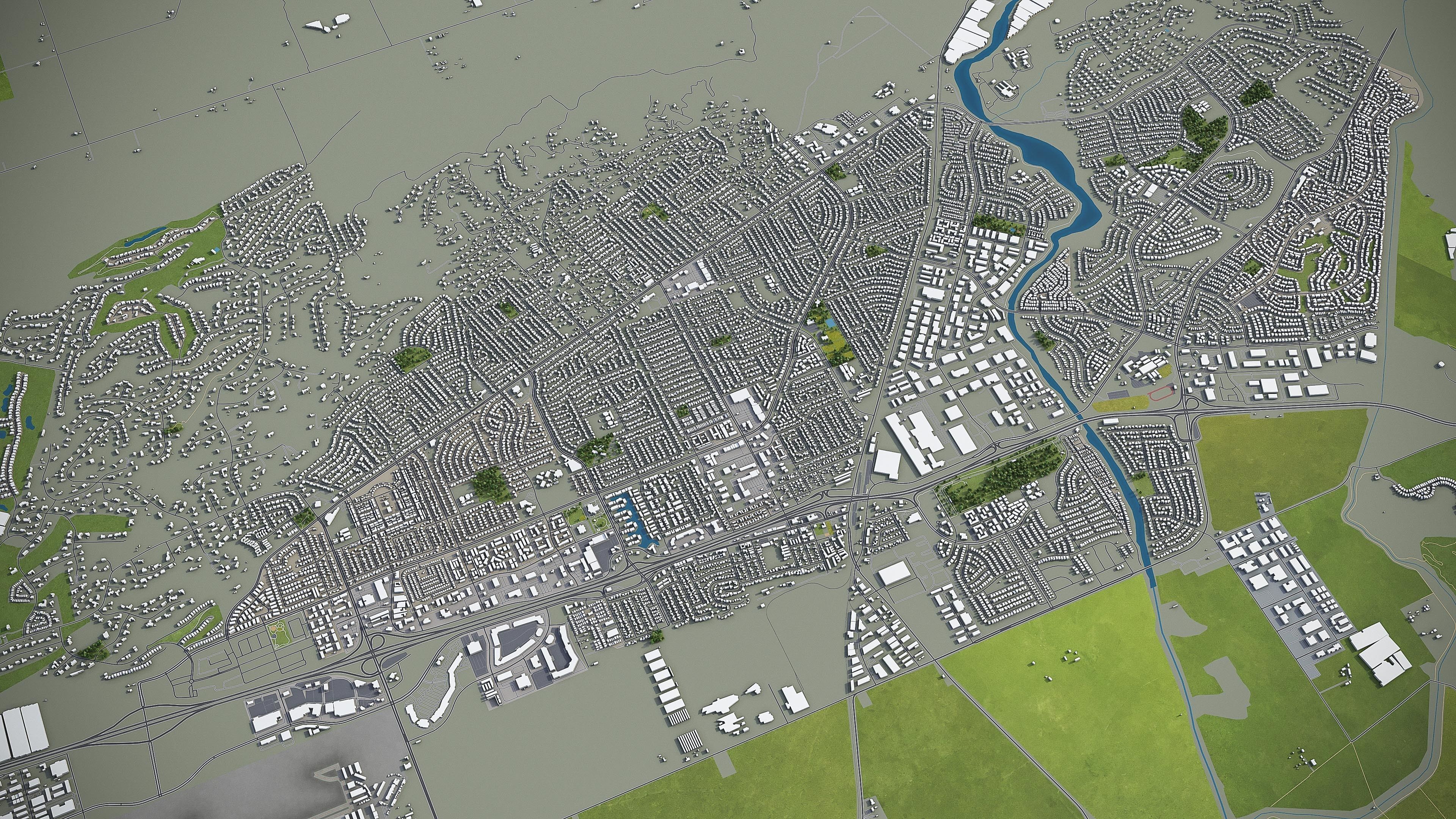 Oxnard  Low-poly 3D model_8