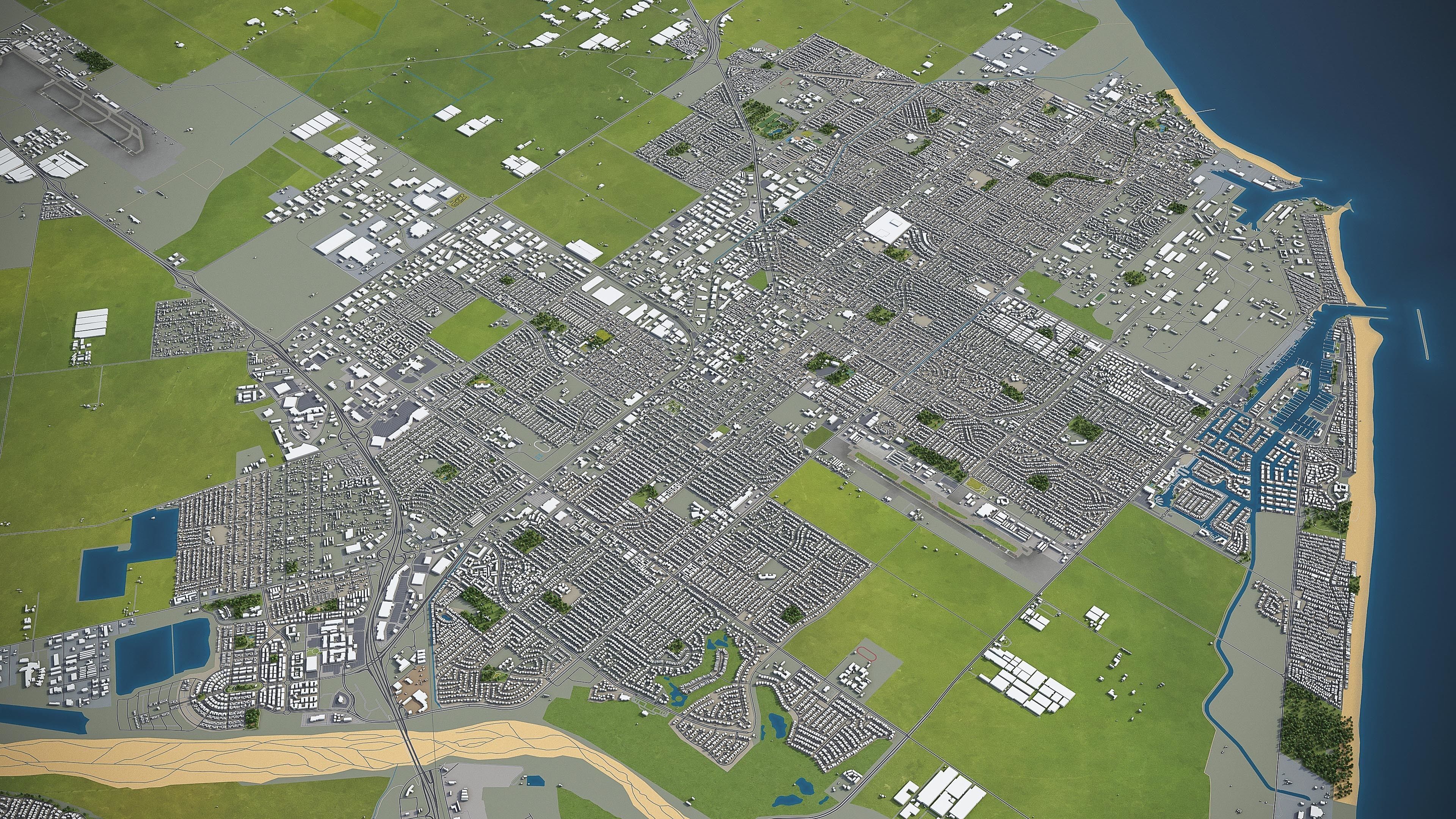 Oxnard  Low-poly 3D model_7