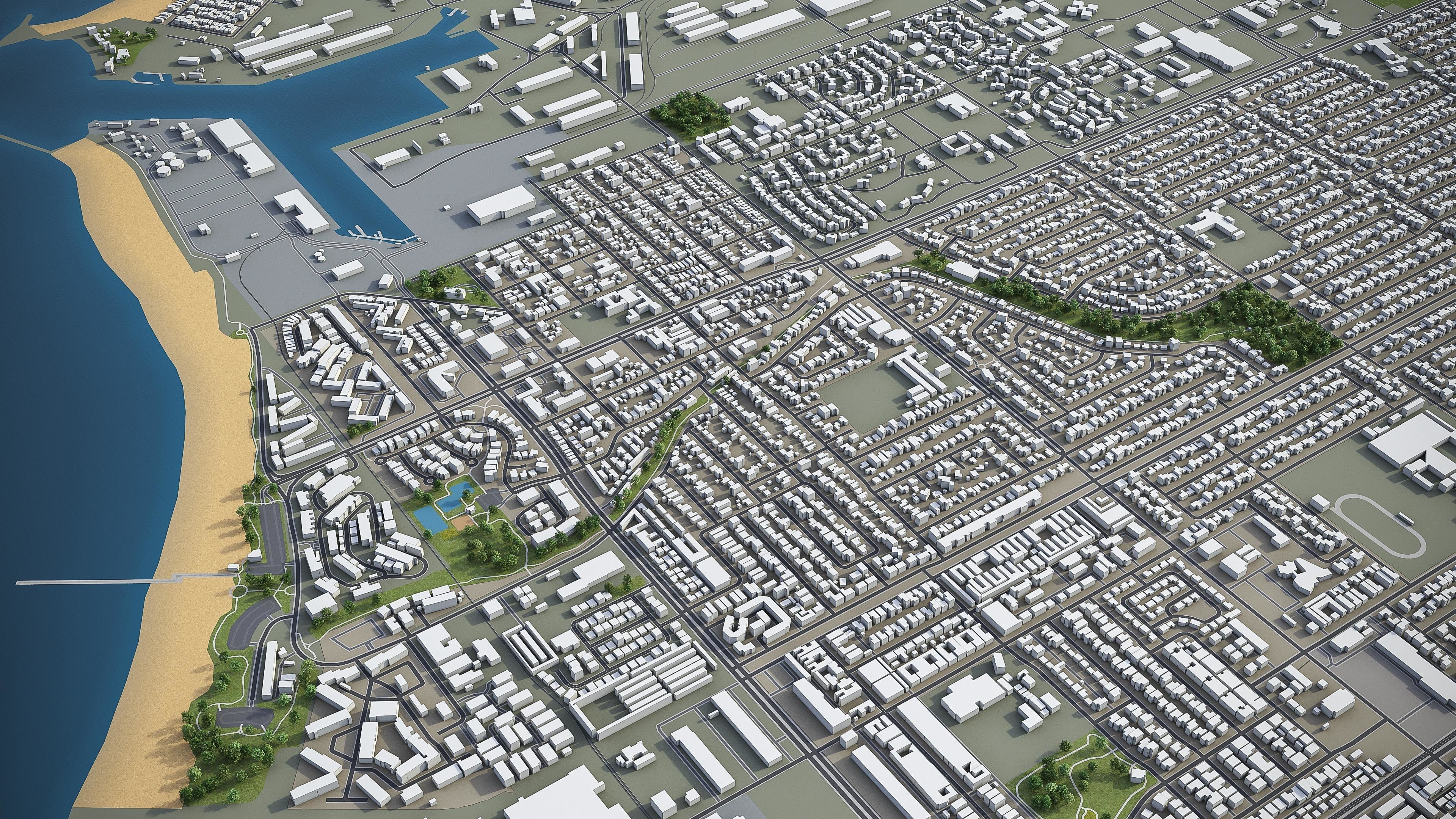 Oxnard  Low-poly 3D model_3