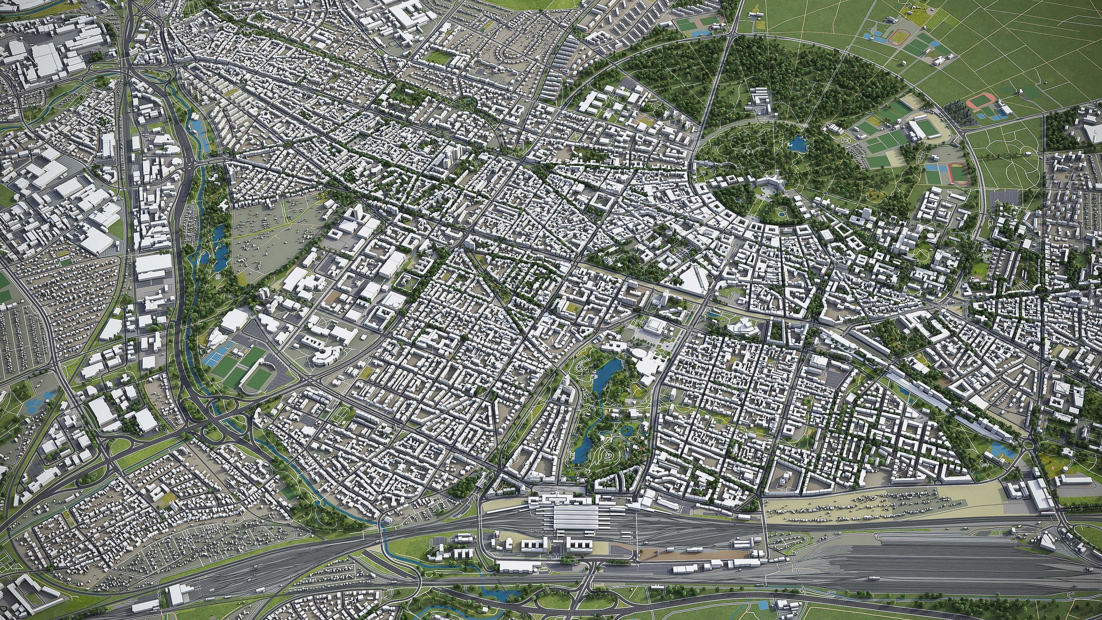 Karlsruhe Low-poly 3D model_2