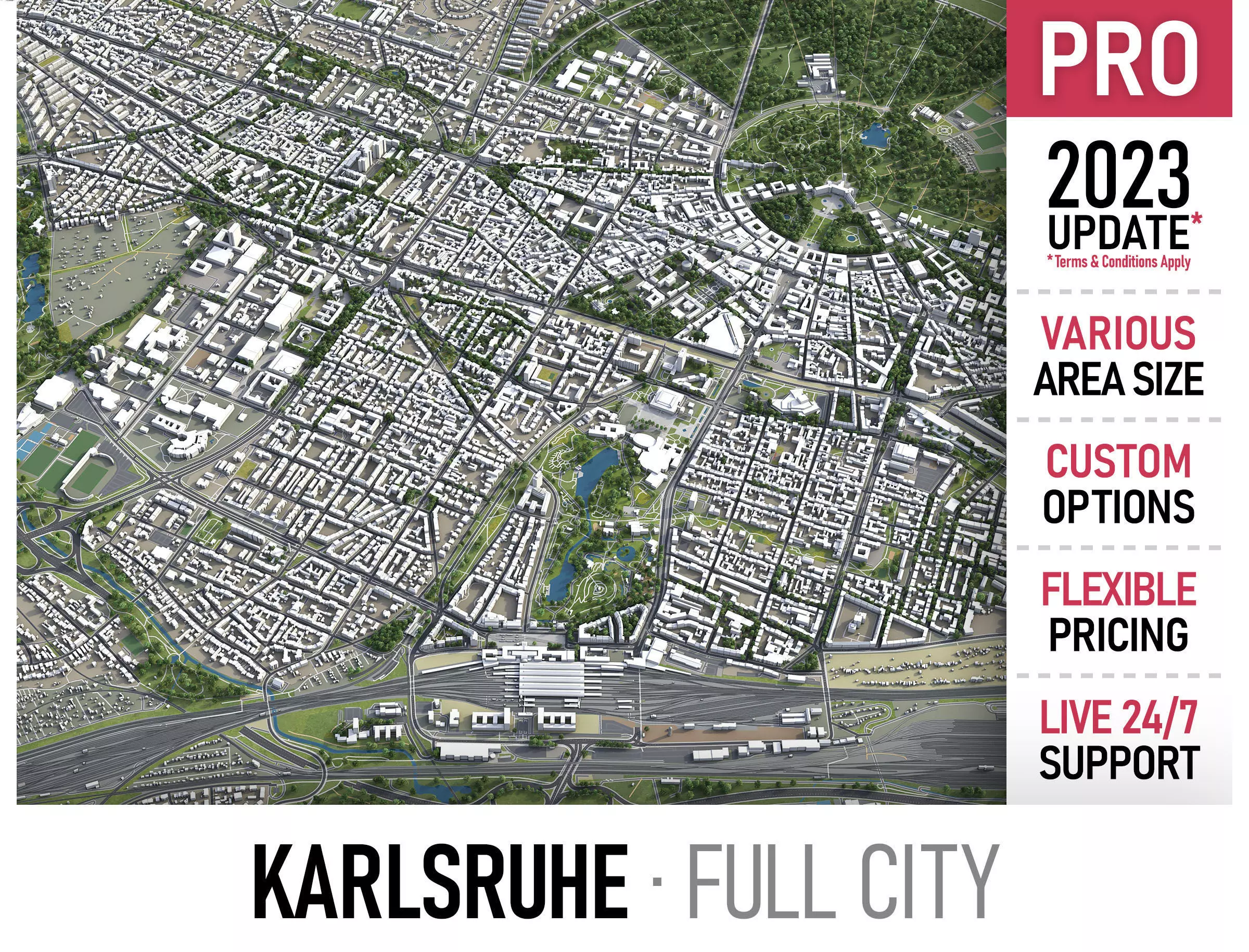 Karlsruhe Low-poly 3D model_0