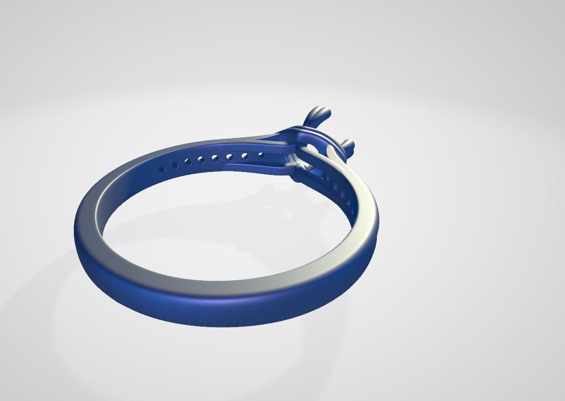 Engagement Crown Ring 3D print model_8