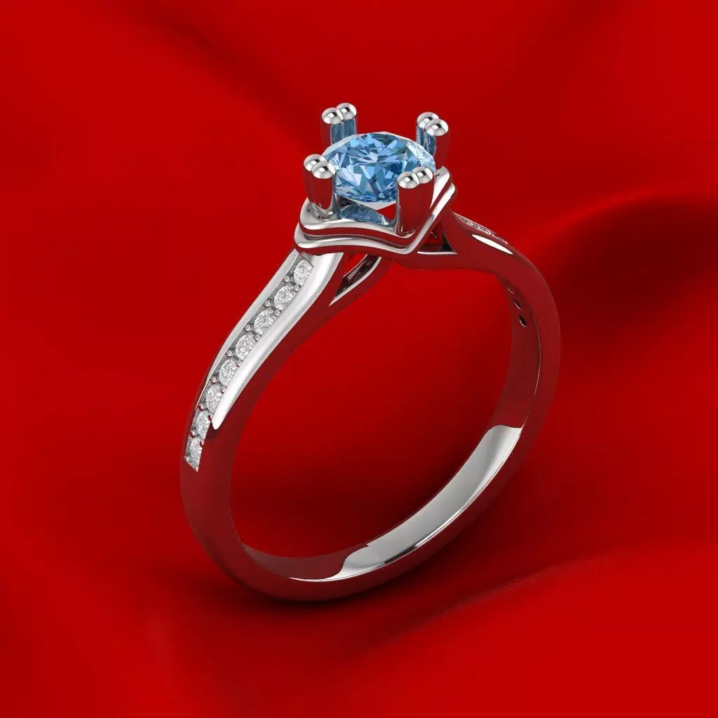Engagement Crown Ring 3D print model_0