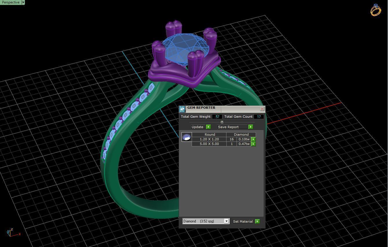 Engagement Crown Ring 3D print model_4