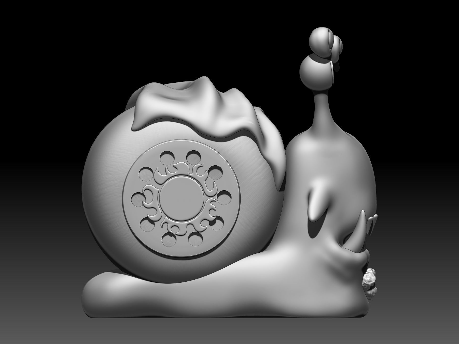 Denden mushi jimbe 3D print model_6
